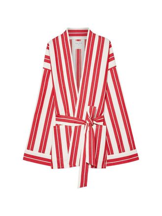 Forte_Forte Womens Striped Kimono Jacket