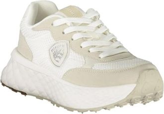 Blauer Schoenen, Dames, Wit, 41 EU, Witte sportsneakers met contrasterende details