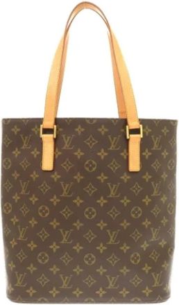 Louis Vuitton Tweedehands Canvas Louis Vuitton tassen - Dames - Vintage Shopper - Bruin - ONE Size - Vintage