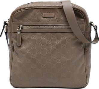 Gucci Pre-owned Cross Body Bags, female, Brown, Size: ONE SIZE Pre-owned Leather Crossbody Bag