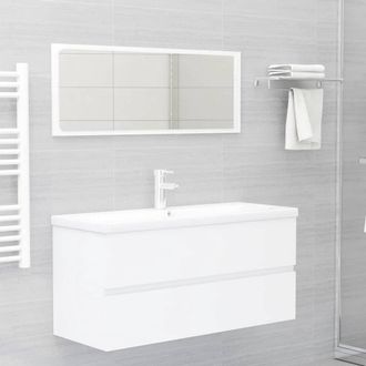 Berkfield Home Sink Cabinet with Built-in Basin White Engineered Wood