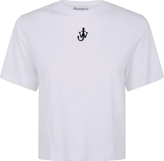 J.W.Anderson J. W.ANDERSON Anchor Embroidery Panelled Cropped T-Shirt By J. W.Anderso