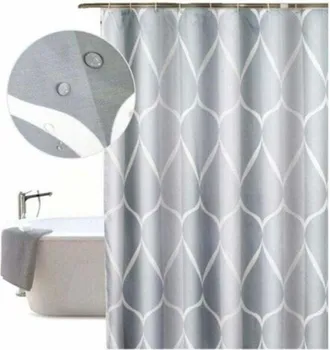 OEM Cortina De Ducha De Poli&eacute;ster Antimoho De 80x200 Cm, Color Gris Original, Impermeable, Lavable A M&aacute;quina, Con 8 Ganchos Inoxidables Y Dobladillo Estab
