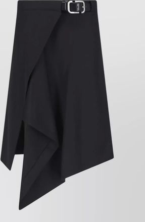 The Attico wool asymmetric midi skirt