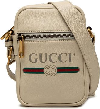 Gucci Pre-owned Gucci Mini Grained Calfskin Logo Crossbody Unisex 8MDILHB3OV6UHFNX