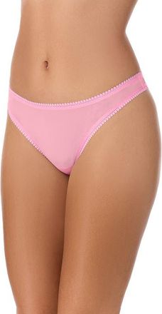 OnGossamer Hip-G Mesh Thong in Wild Rose at Nordstrom, Size Large
