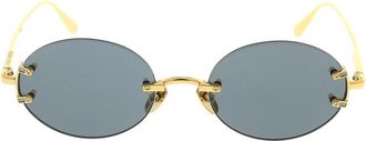 Linda Farrow Stijlvolle zonnebril voor modieuze uitstraling - unisex - Zonnebrillen - Geel - ONE Size - Accessoires