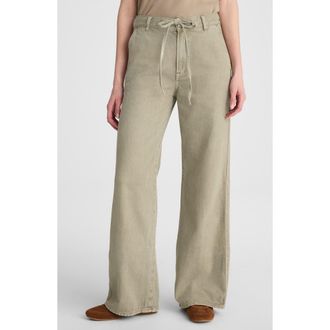 Madewell The Ultimate Wide Leg Drawstring Airy Denim Pants in Sagebrush at Nordstrom, Size 24
