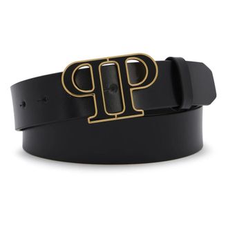 Philipp Plein Accessoires, Heren, Zwart, 95 CM, Leer, Leather Belt