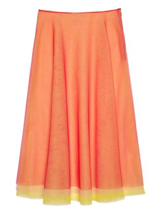 Msgm Tulen midi-rok - Oranje