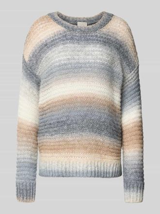 Milano Milano Italy Strickpullover aus Woll-Mix mit Rundhalsausschnitt in Offwhite, Größe XXL