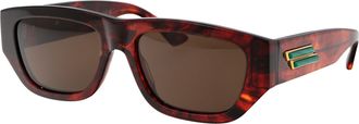 Bottega Veneta Unisex Sunglasses Bv1252s Havana Brown Acetate
