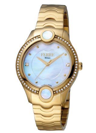 Gianfranco Ferre FM1L082M0021 WoMens Silver Dial Stainless Steel Watch - Gold - One Size