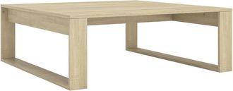 vidaXL Vidaxl - Mesa De Centro Madera Contrachapada Roble Sonoma 100x100x35 Cm