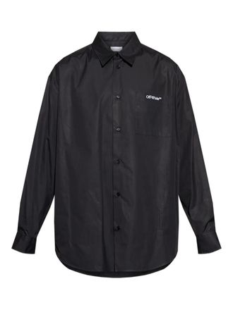 Off-white Arrows-motif cotton shirt - men - Cotton - 46 - Black