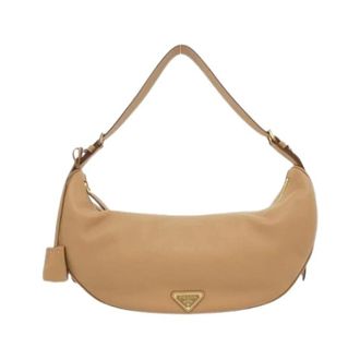 Prada Pre-owned Leather prada-bags - Dames - Pre-owned - Beige - Maat: ONE Size Leer