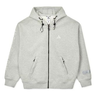 Nike Mens Nike x ACG Therma-Fit Logo Printing Zipper Hooded Long Sleeves Jacket Gray DM4248-050