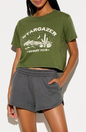 Spiritual Gangster Desert Tour Mercury Crop Top in Laurel Green at Nordstrom, Size X-Large