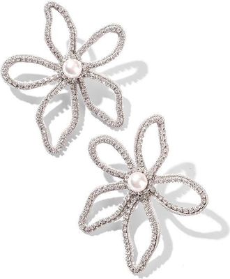Deepa Gurnani Felicity Flower Post Earrings