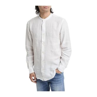 Roy Rogers Witte Linnen Riviera Overhemd - Heren - Casual Overhemden - Wit - L - Linnen - Overhemden