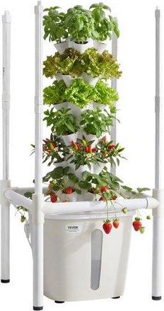 OEM Kit De Cultivo Hidrop&oacute;nico, Sistema De Torre Hidrop&oacute;nica, 6 Niveles Y 30 Agujeros, Con Luces Led Control De App Bomba De Agua Y Dep&oacute;sito De 20 L, Plan