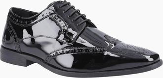 Hush Puppies Mens Elliot Mens Brogue Patent Shoes - Black - Size: 12