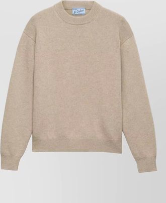 Prada soft textured crew neck long sleeve sweater
