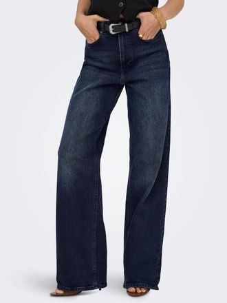 Only High-waist-Jeans ONLY ONLJUICY HW WIDE DNM REA929 NOOS, Damen, Gr. 31, L&auml;nge 32, blau (blau schwarz denim), Denim/Jeans, Obermaterial: 98% Baumwolle, 