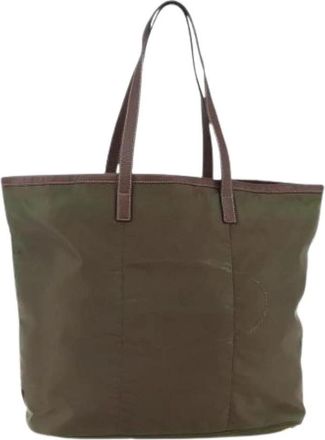 Prada Pre-owned Vintage Nylon Tote Bag - Dames - Vintage Shopper - Groen - ONE Size - Nylon - Vintage