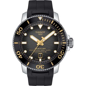 Tissot Seastar 2000 Mens Black Watch T1206071744101 Rubber - One Size