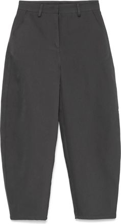 Ganni Pantaloni con design curvo - Grigio