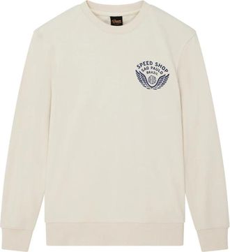 Deus Munificence Crew - Heren - Sweatshirts - Wit - L - Hoodies & sweatvesten