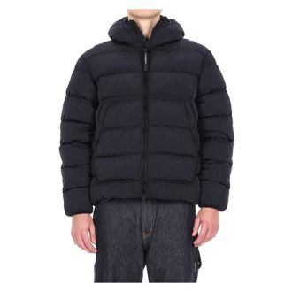 C.P. Company Winter Jackets, male, Blue, Size: S Chrome-R Full Button Jacket