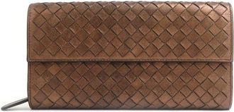 Bottega Veneta Bronze Leather Coin Purse/Coin Case (Pre-Owned)
