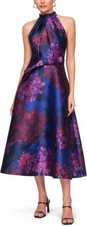 JS Collections Naomi A-Line Cocktail Dress in Magenta Multi at Nordstrom, Size 16
