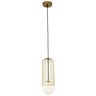 Maytoni Telford Lámpara Colgante de Techo Cage Oro, 1 Luz, G9