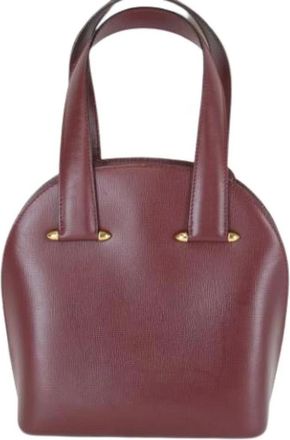 Cartier Pre-owned Must Handbag - Dames - Vintage Handtas - Rood - ONE Size - Leer - Vintage