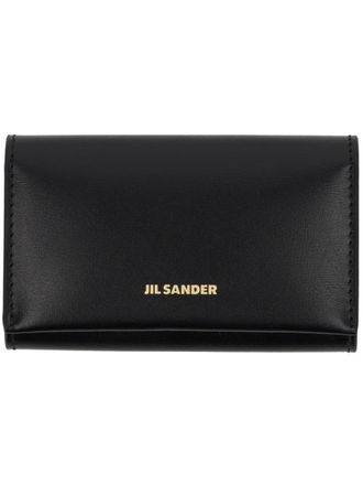 Jil Sander Rectangular Fold-Over Flap Key Hooks Leather Wallet