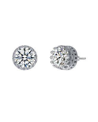 Genevive Silver Stud Earrings