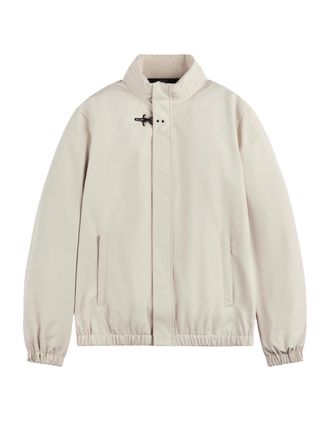 Fay Tailored High-Collar Travel Jacket with Concealed Closure