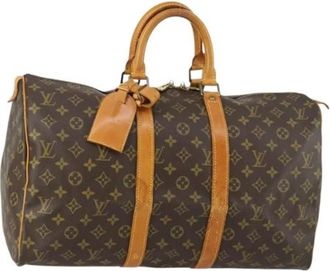 Louis Vuitton Pre-owned Weekend Bags, female, Brown, Size: ONE SIZE Pre-owned Canvas Weekend Bag