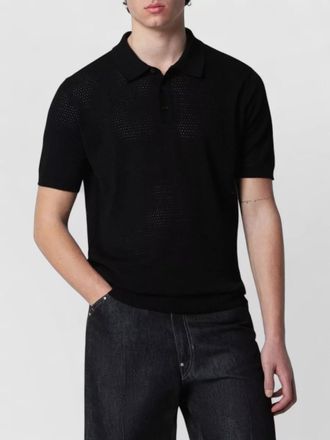 Roberto Collina cotton openwork polo shirt
