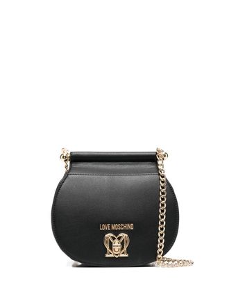 Love Moschino chain-link shoulder bag - women - Polyurethane - OS - Black