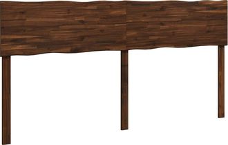 vidaXL Cabecero De Borde Natural Rostock Marr&oacute;n Oscuro 180 Cm Vidaxl