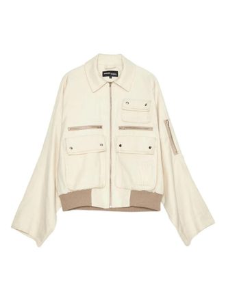 Edward Cuming Bomber in cotone - Bianco
