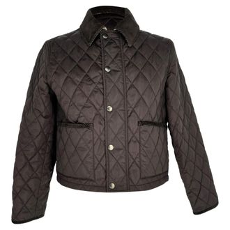 Burberry Burberry cropped gewatteerd jack in bruin polyamide