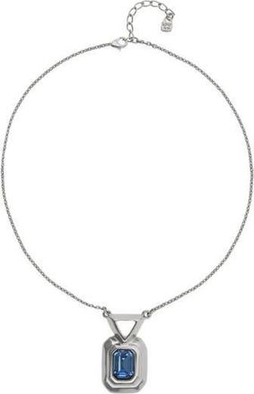 UNOde50 Silver-Tone Pendant Necklace with Blue Crystal at Nordstrom