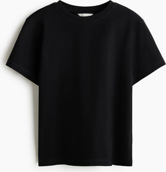 H&M Oversized Baumwoll-T-Shirt - Schwarz