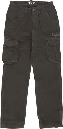 Alpha Industries Grijs Zwart Jet Pant Streetwear - Heren - Straight fit broeken - Groen - W28 - Broeken