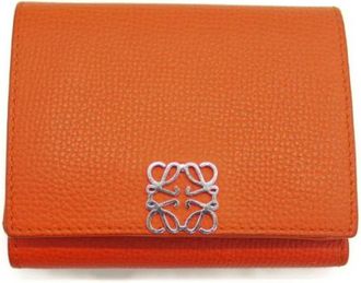 Loewe Pre-owned Wallets, female, Orange, Size: ONE SIZE Pre-owned Leather Wallet